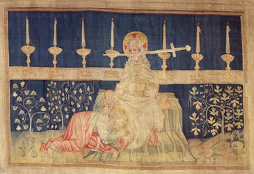 Kristus med sværdet, fra Apocalypse Tapestry of Angers, 1373-87 (tapet)